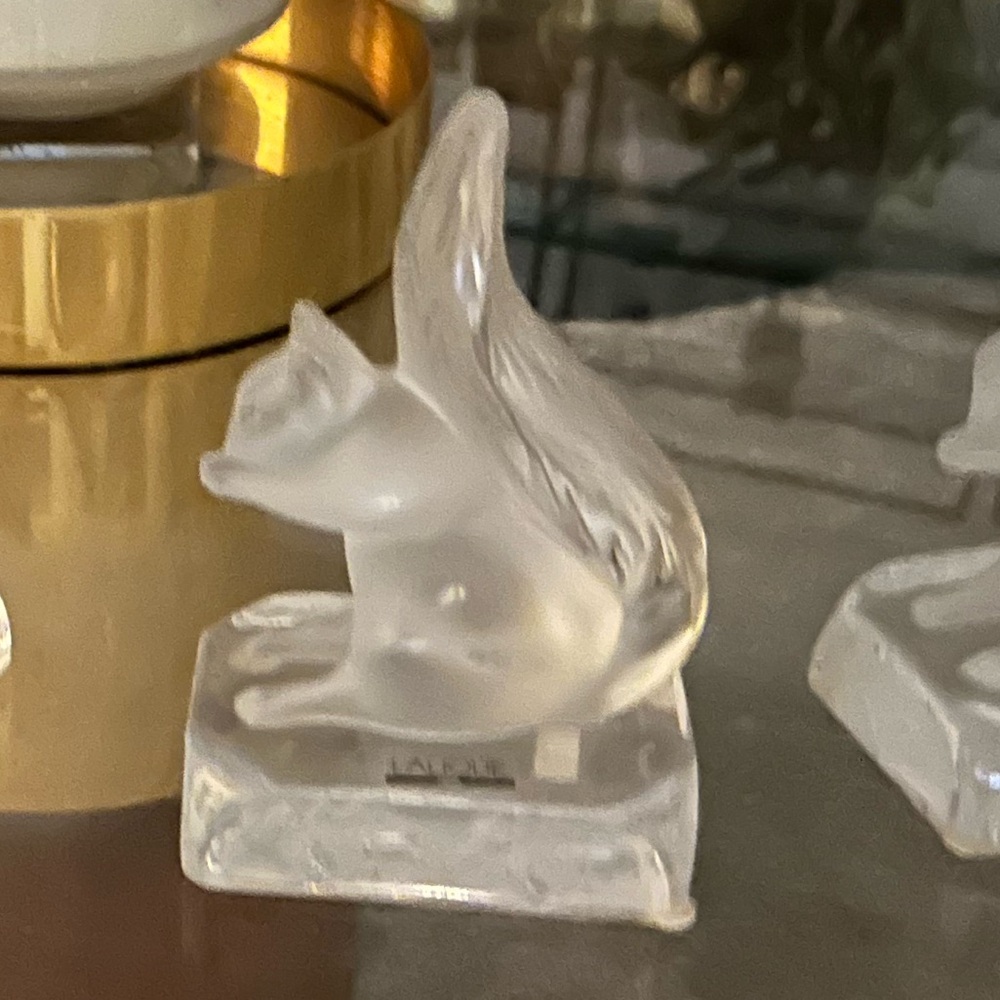 Lalique squirrel   I have three of them 250 each